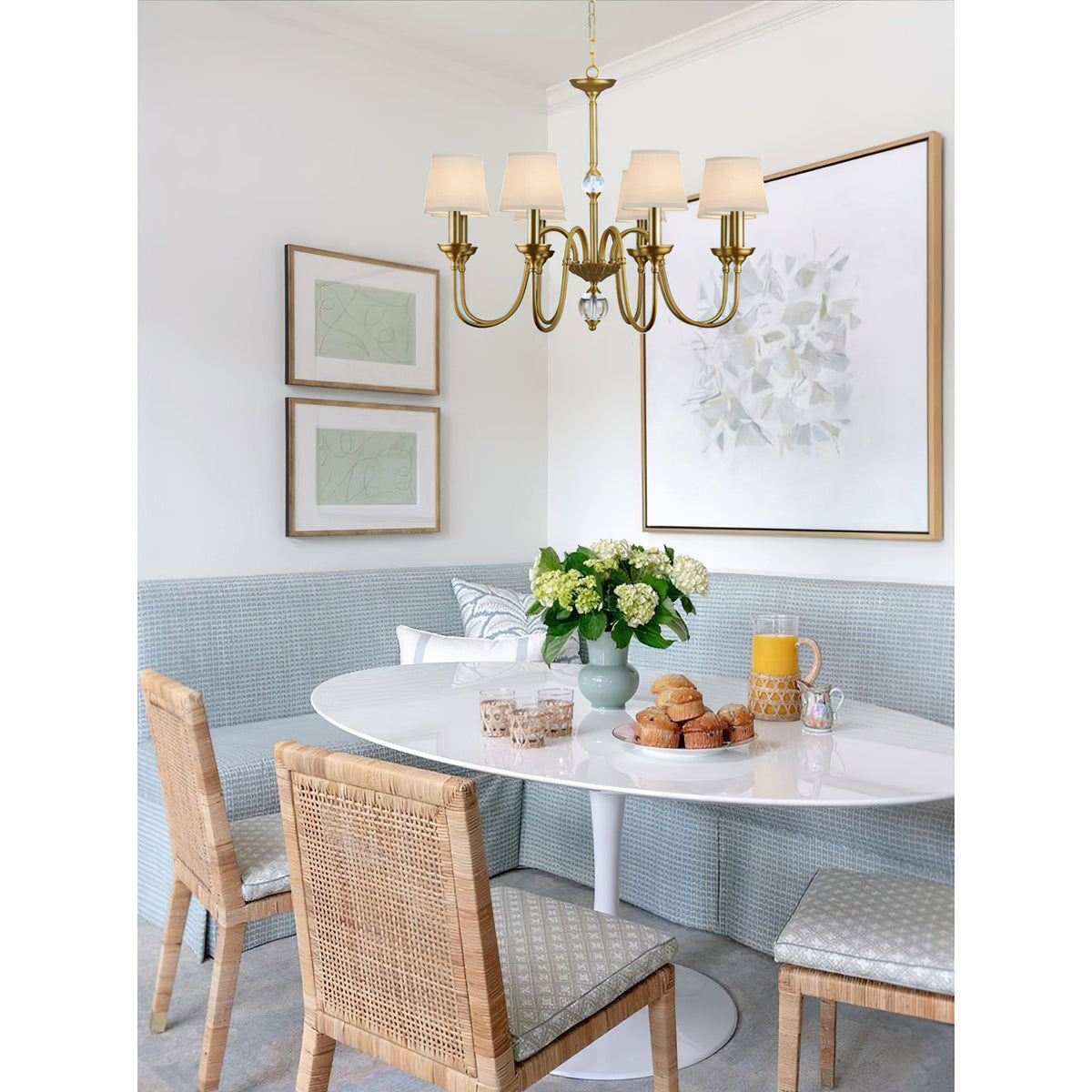 Diana Brass Chandelier — view 9