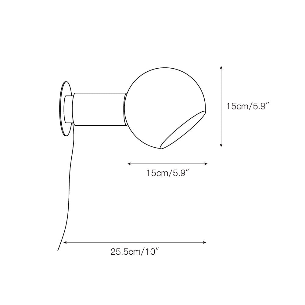 Donya Sphere Wall Lamp — view 3