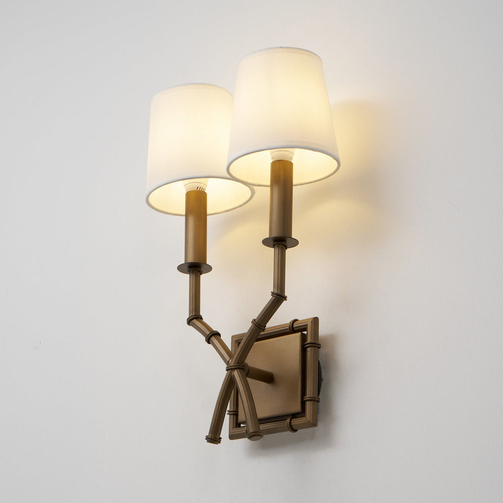 Double Arm Bamboo Sconce — view 18
