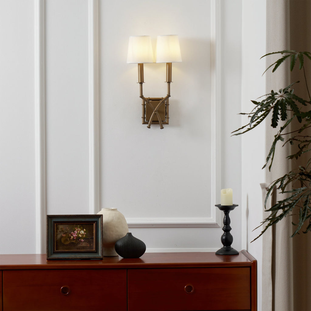 Double Arm Bamboo Sconce — view 11