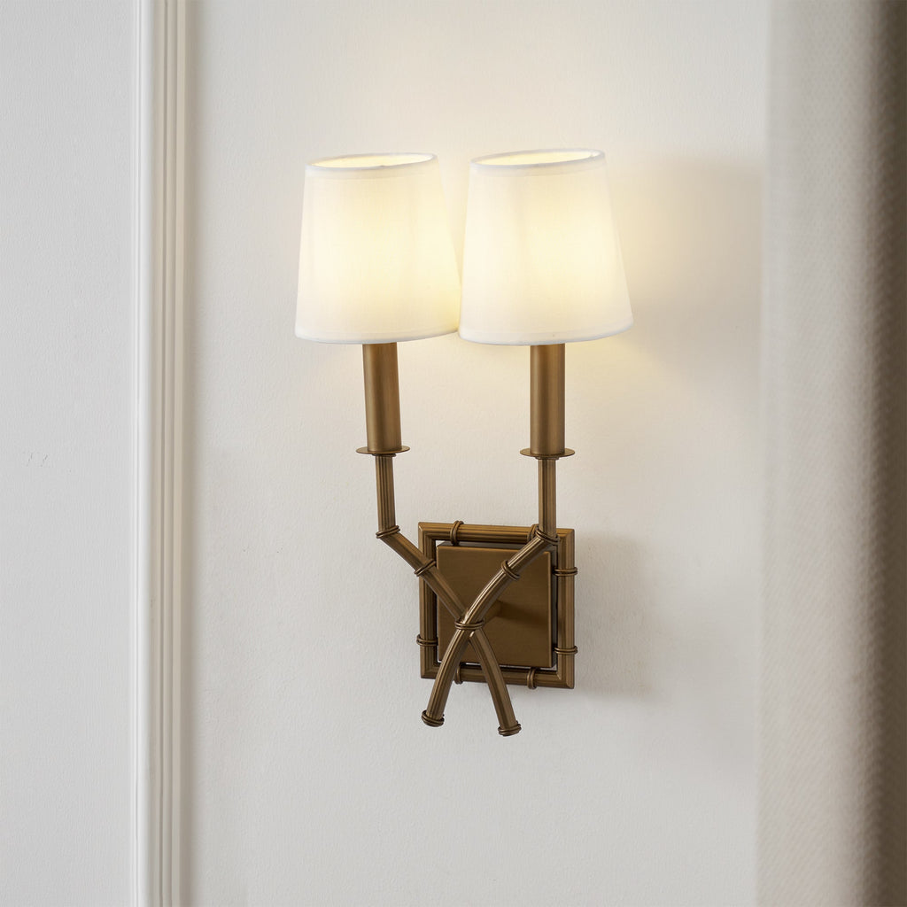 Double Arm Bamboo Sconce — view 15