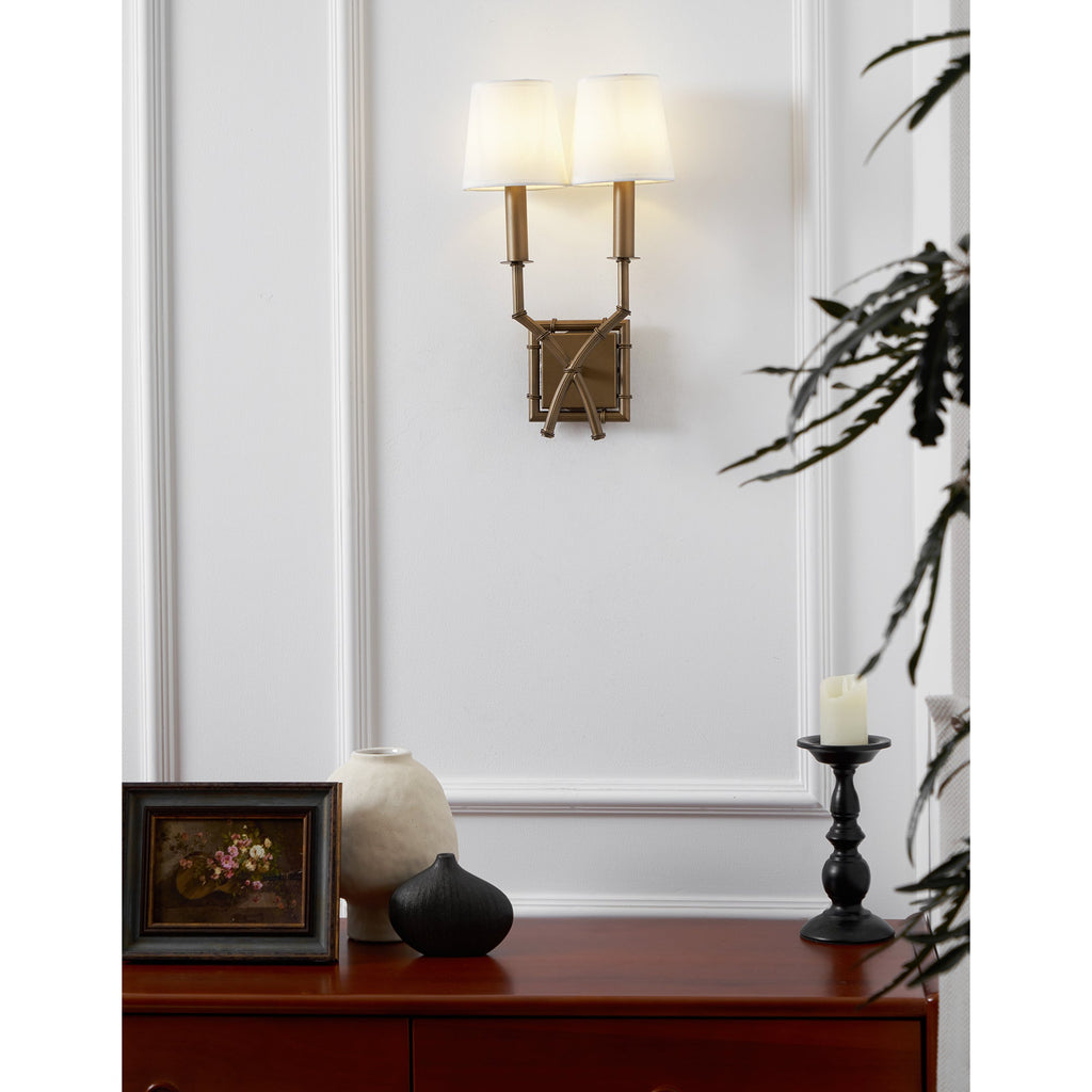 Double Arm Bamboo Sconce — view 9