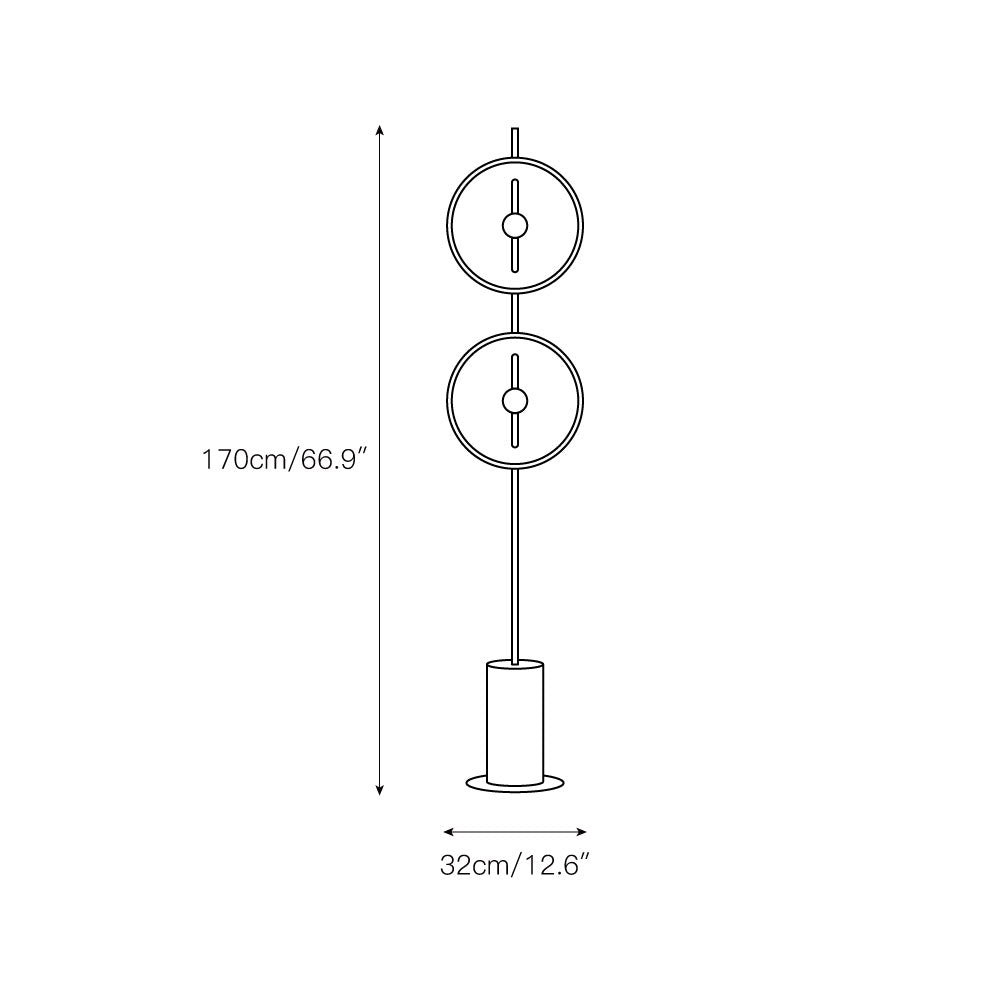 Double Moon Floor Lamp — view 3