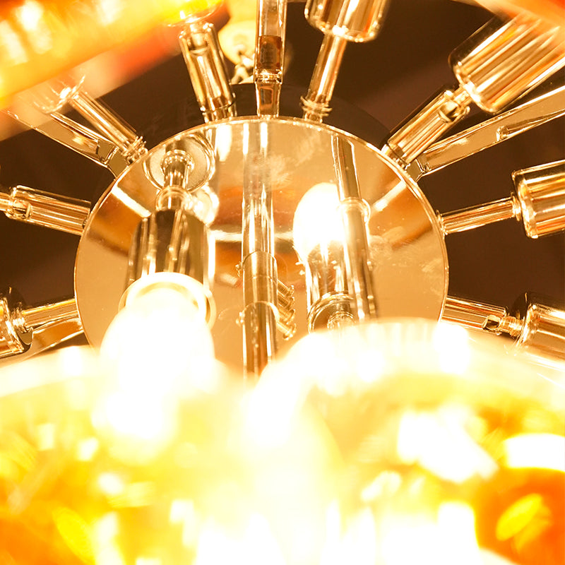 Elegant Red Murano Disc Chandelier — view 3