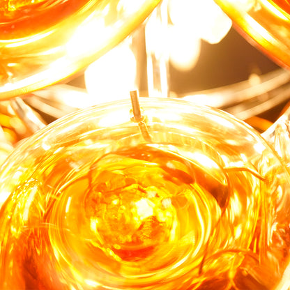 Elegant Red Murano Disc Chandelier