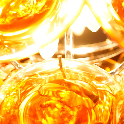 Elegant Red Murano Disc Chandelier