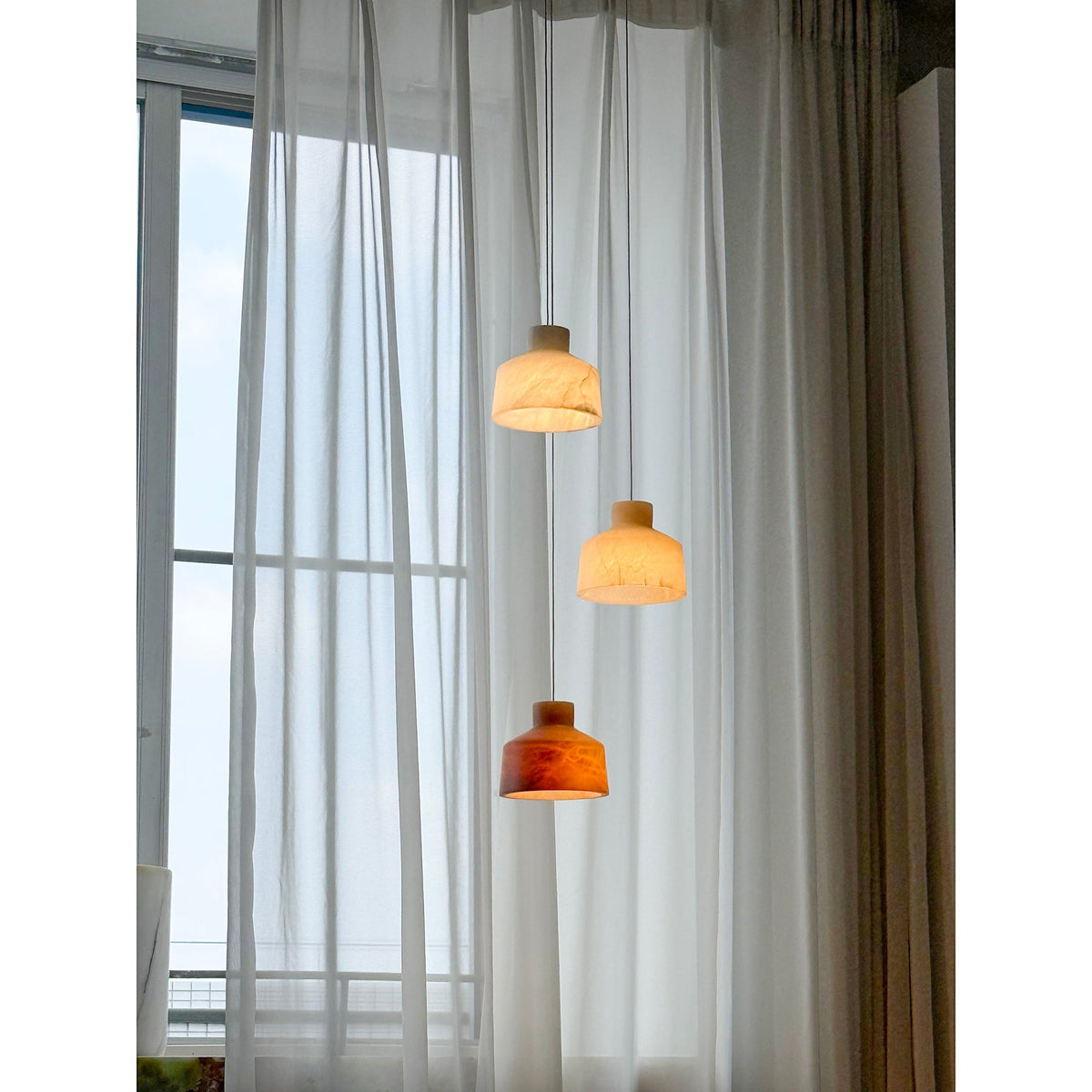 Etruscan Alabaster Pendant Lamp — view 19
