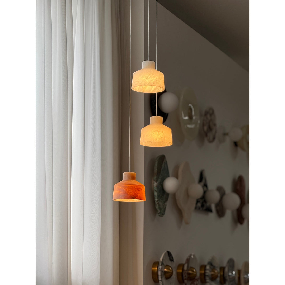 Etruscan Alabaster Pendant Lamp — view 15