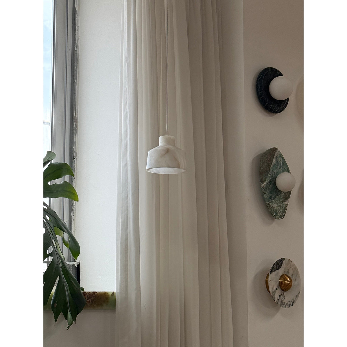 Etruscan Alabaster Pendant Lamp — view 10