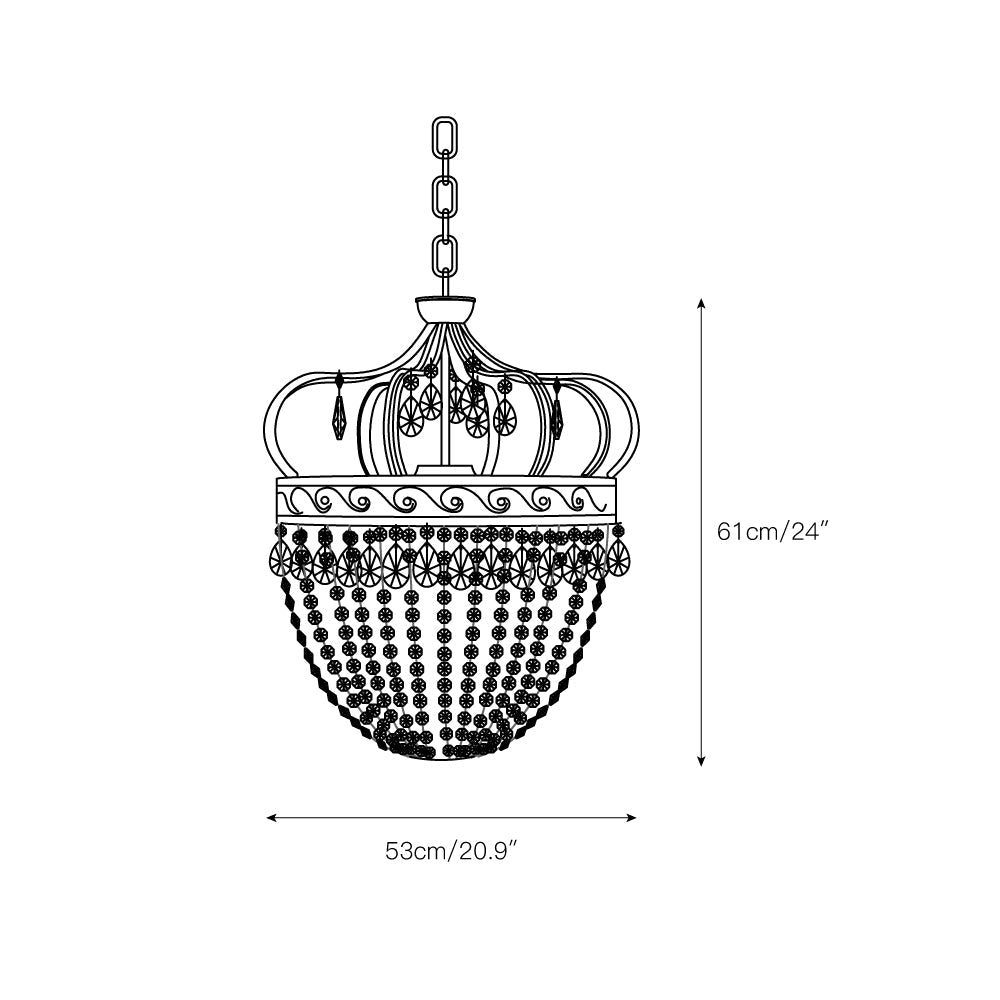 Abella Tear Drop Chandelier — view 4