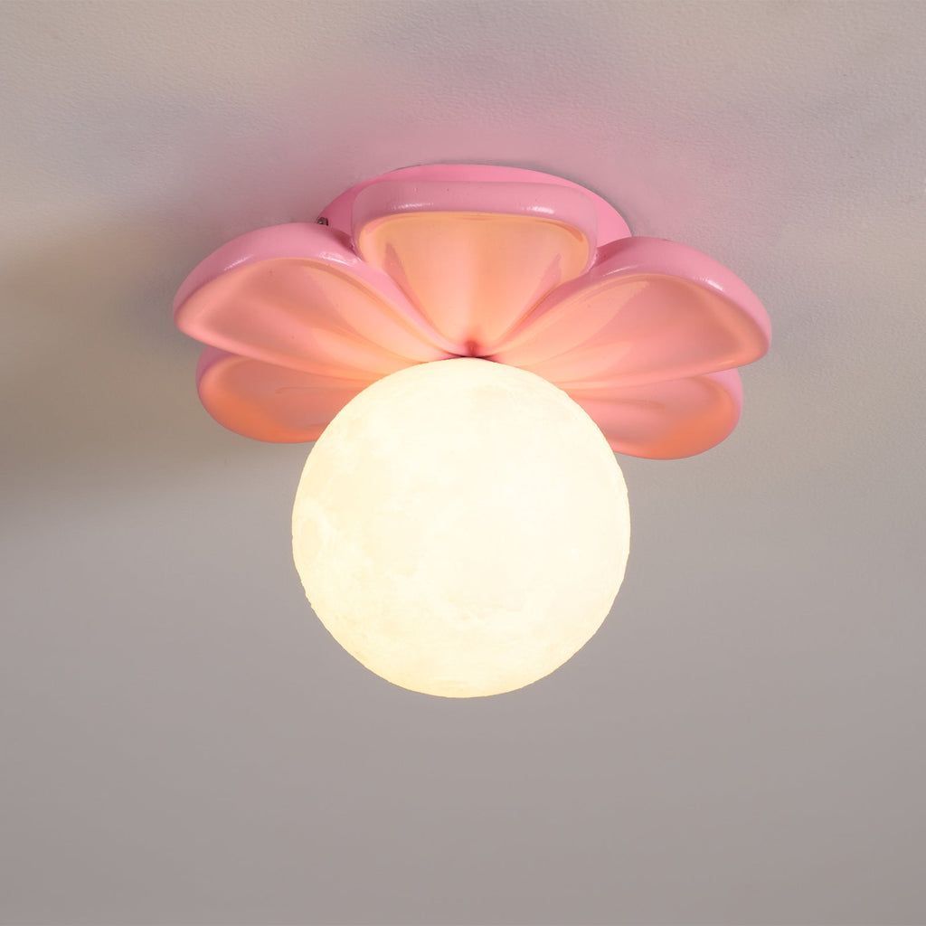 Cream Bloom Flower Ceiling Lamp — view 17