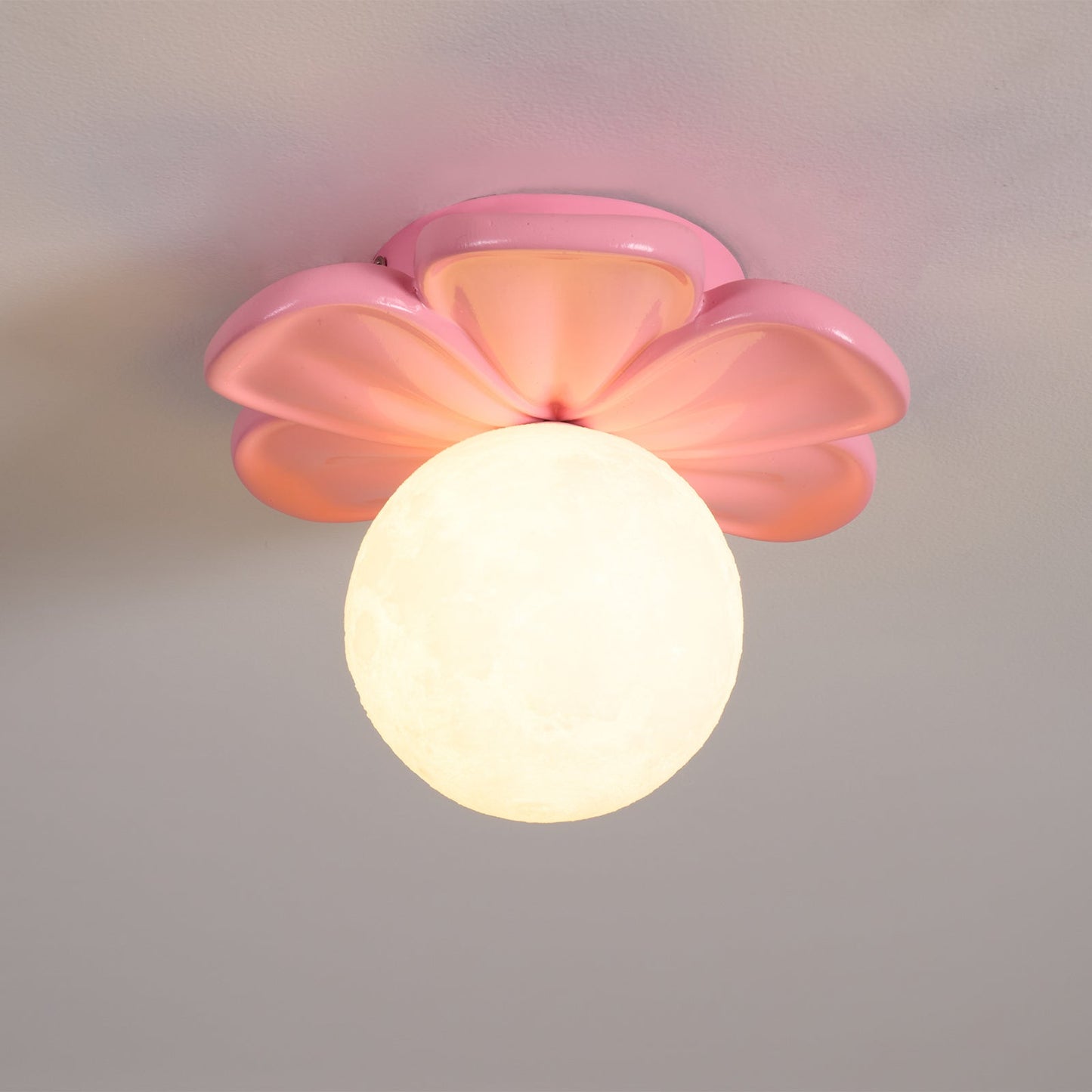 Cream Bloom Flower Ceiling Lamp