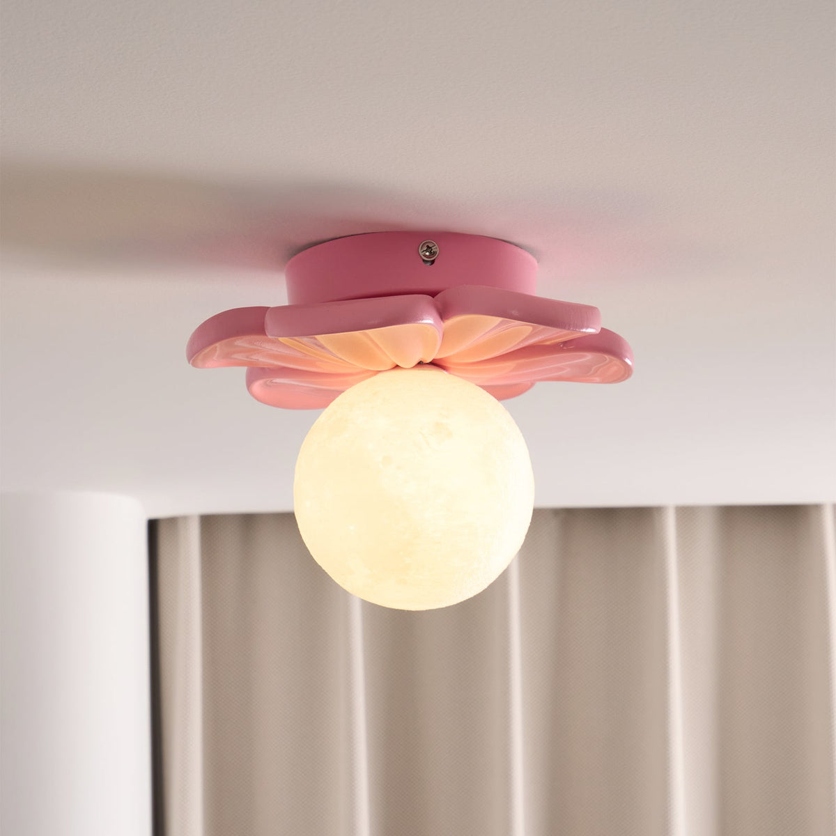Cream Bloom Flower Ceiling Lamp — view 23