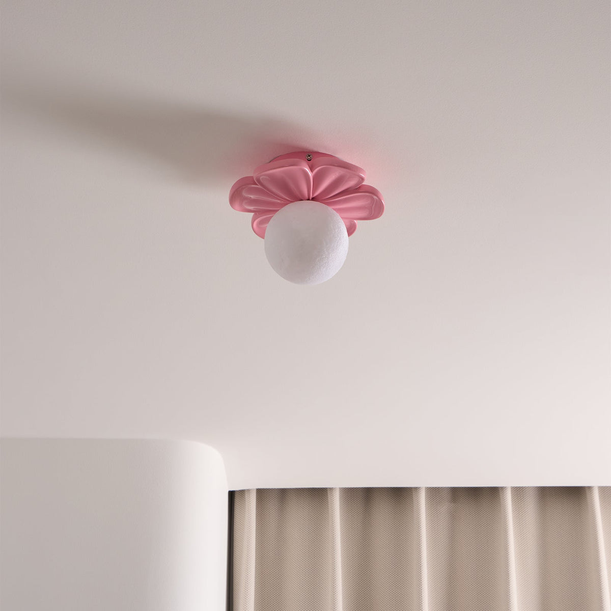 Cream Bloom Flower Ceiling Lamp — view 24
