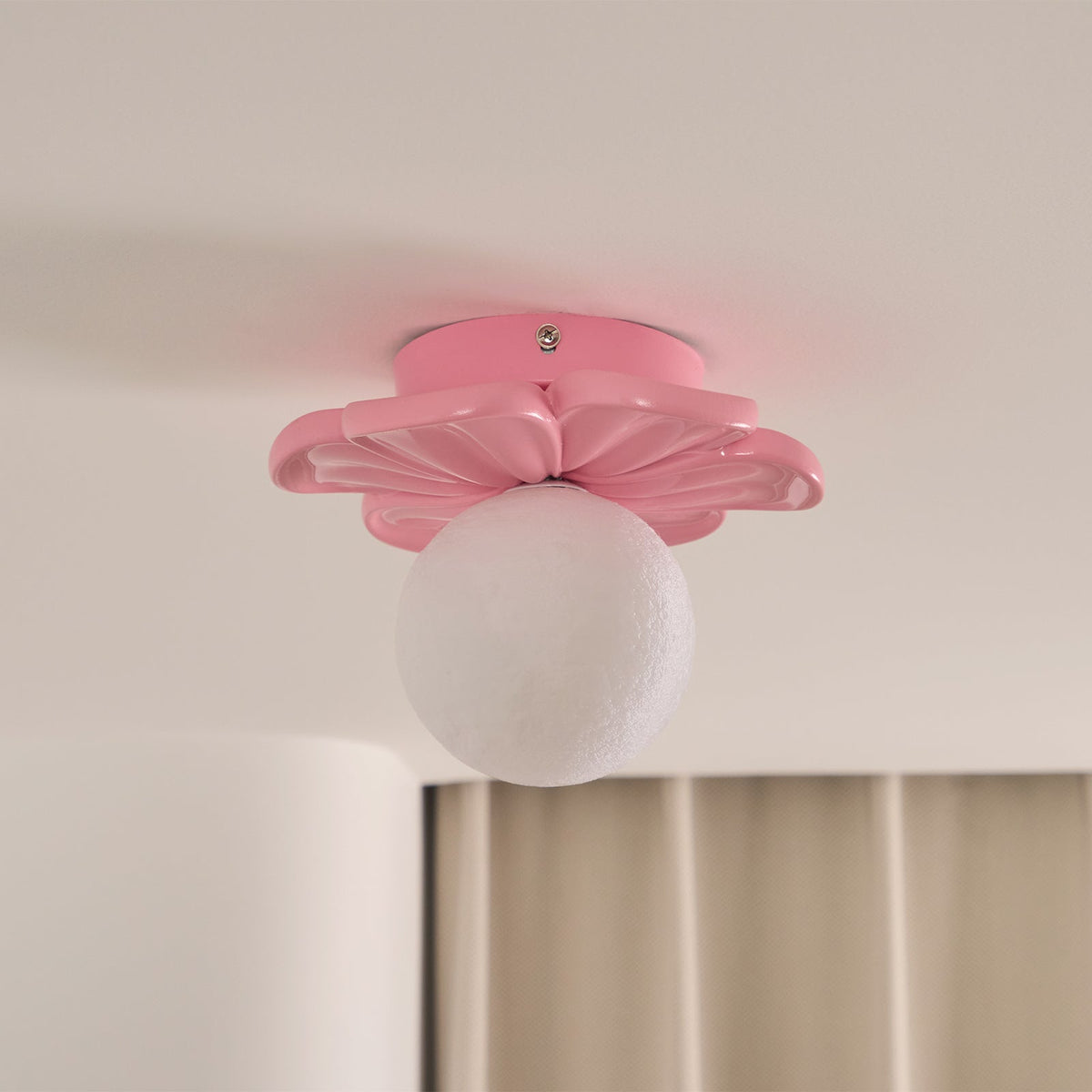 Cream Bloom Flower Ceiling Lamp — view 25