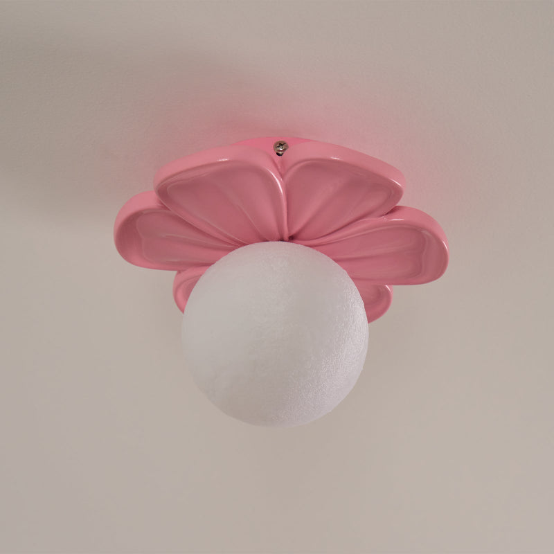 Cream Bloom Flower Ceiling Lamp