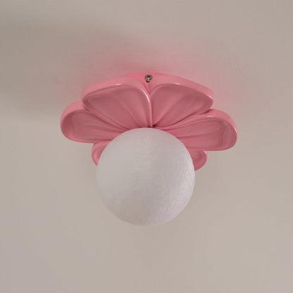Cream Bloom Flower Ceiling Lamp