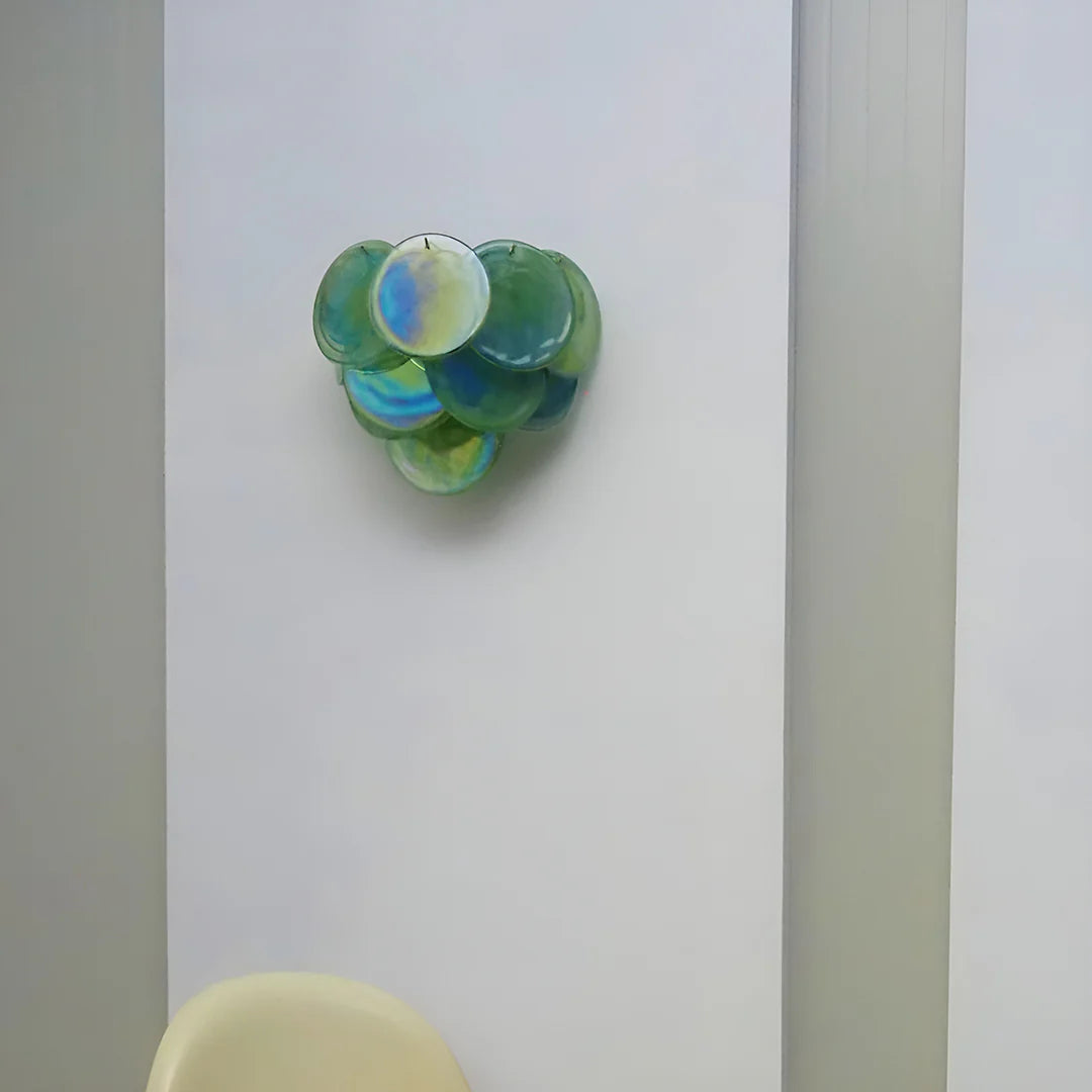 Green Murano Disc Wall Sconce — view 4