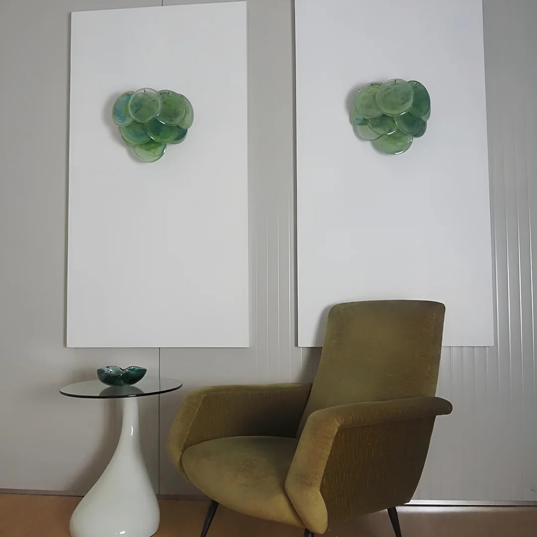Green Murano Disc Wall Sconce — view 5
