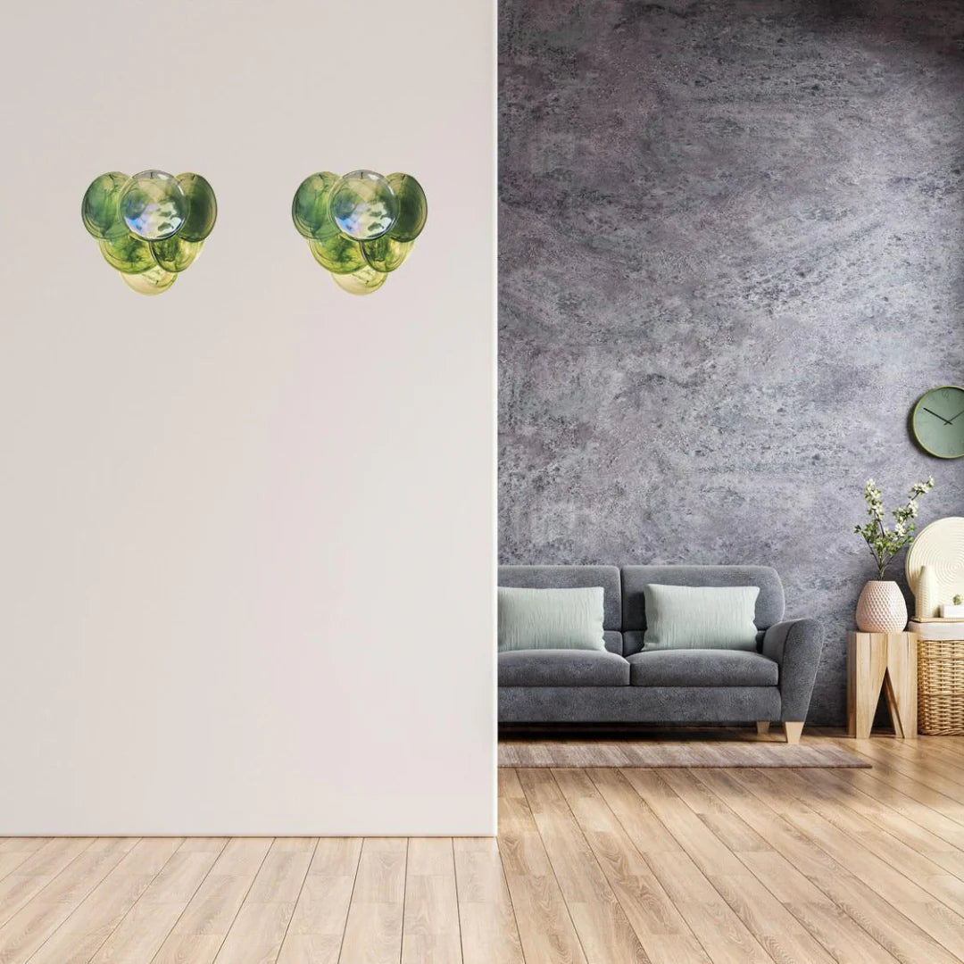 Green Murano Disc Wall Sconce — view 6