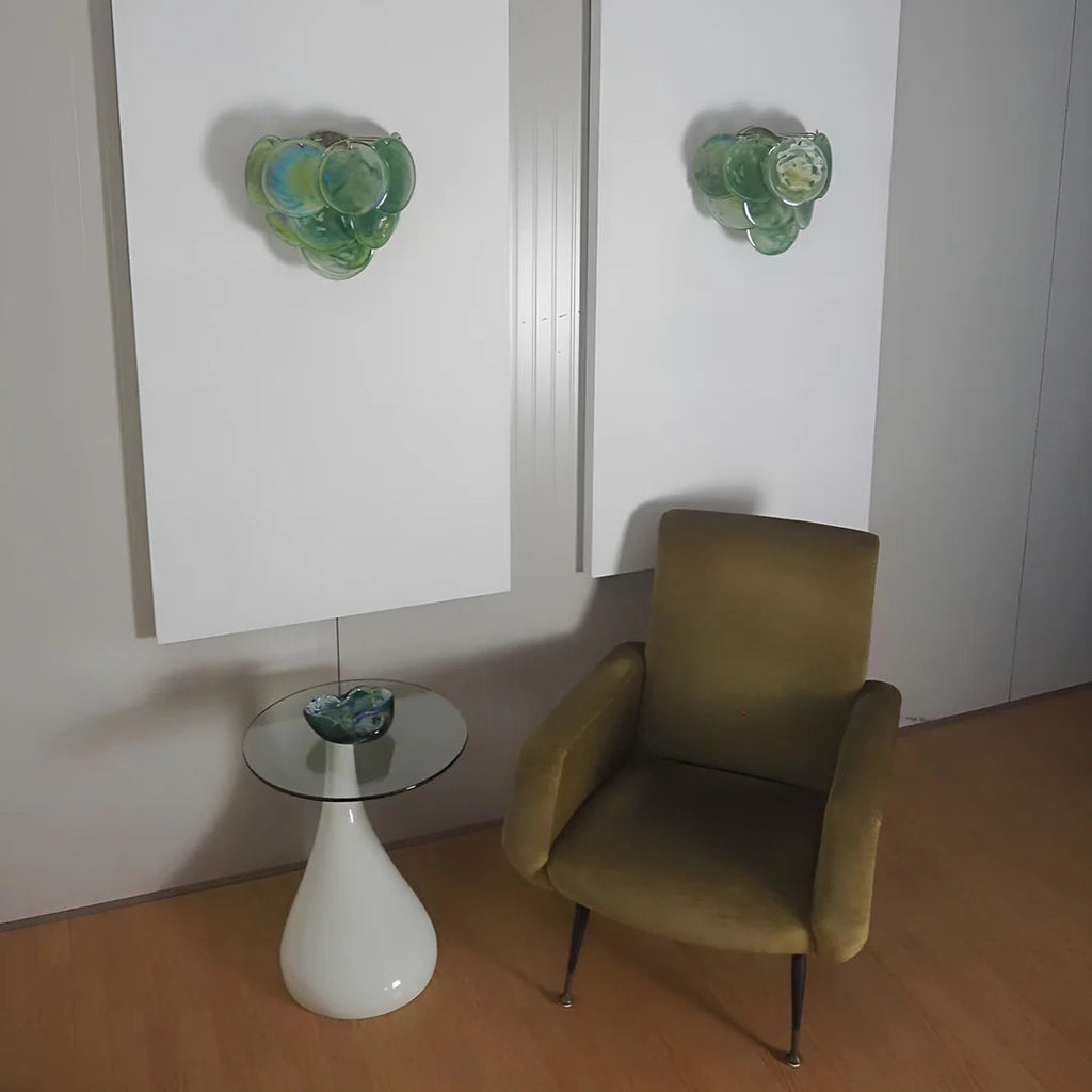 Green Murano Disc Wall Sconce — view 7