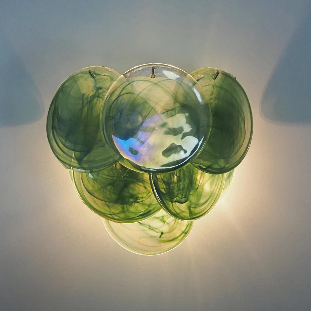 Green Murano Disc Wall Sconce — view 9
