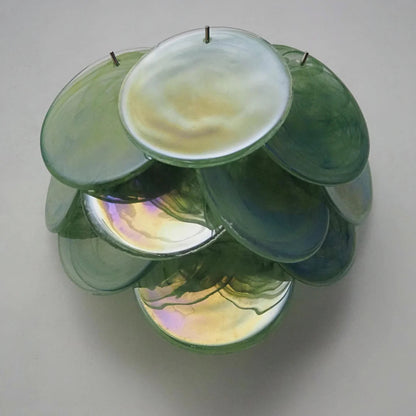 Green Murano Disc Wall Sconce