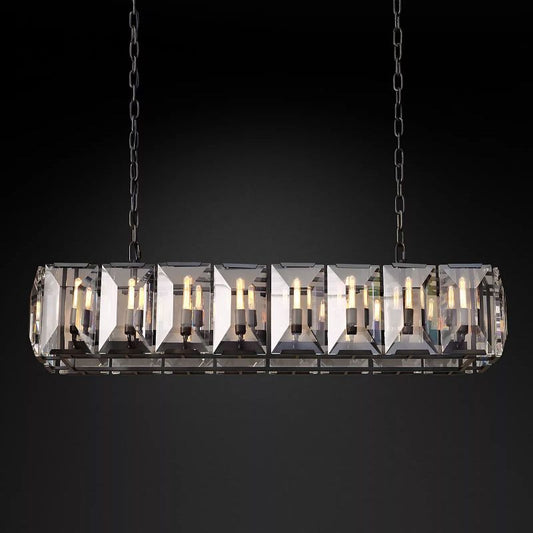 Harlow Crystal Rectangular Chandelier 54"