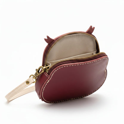 Handmade Genuine Leather Fox Wristlet 