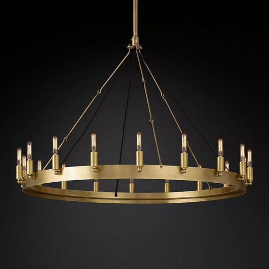 Camino Vintage Filament Rustic Round Chandelier