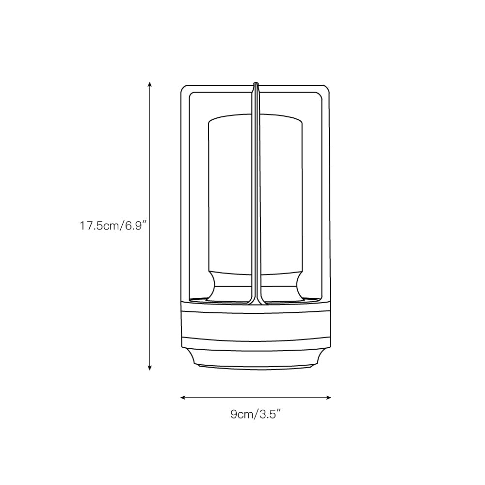 Lantern Cordless Crystal Table Lamp  (built-in battery) — view 4