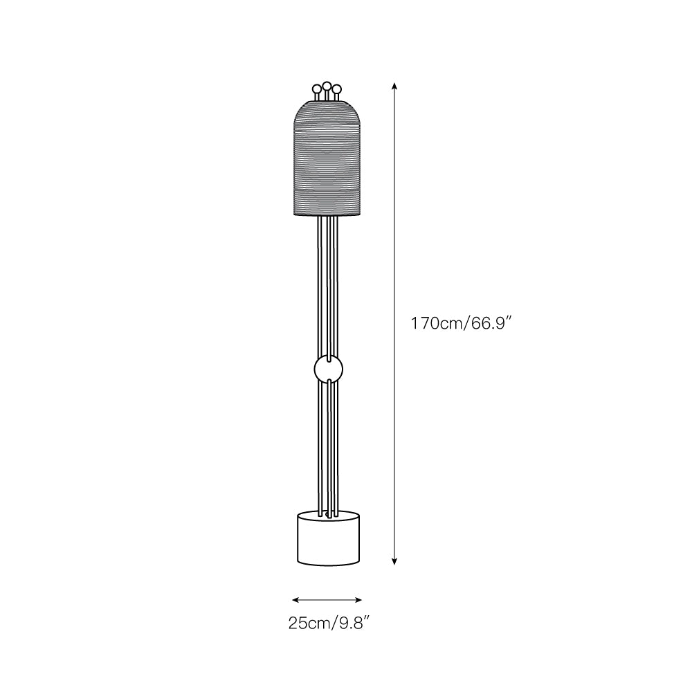 Lantern Glass Floor Lamp — view 3
