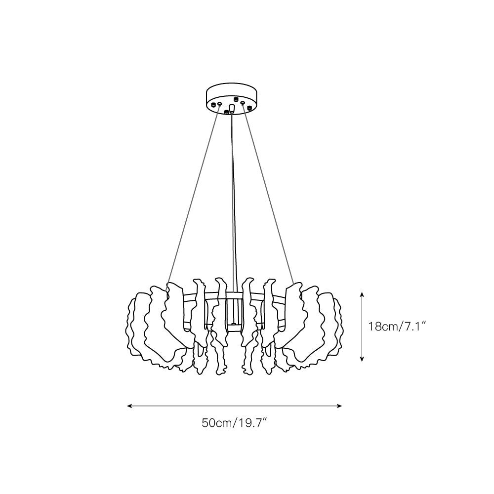 Leaf Glass Chandelier — view 3