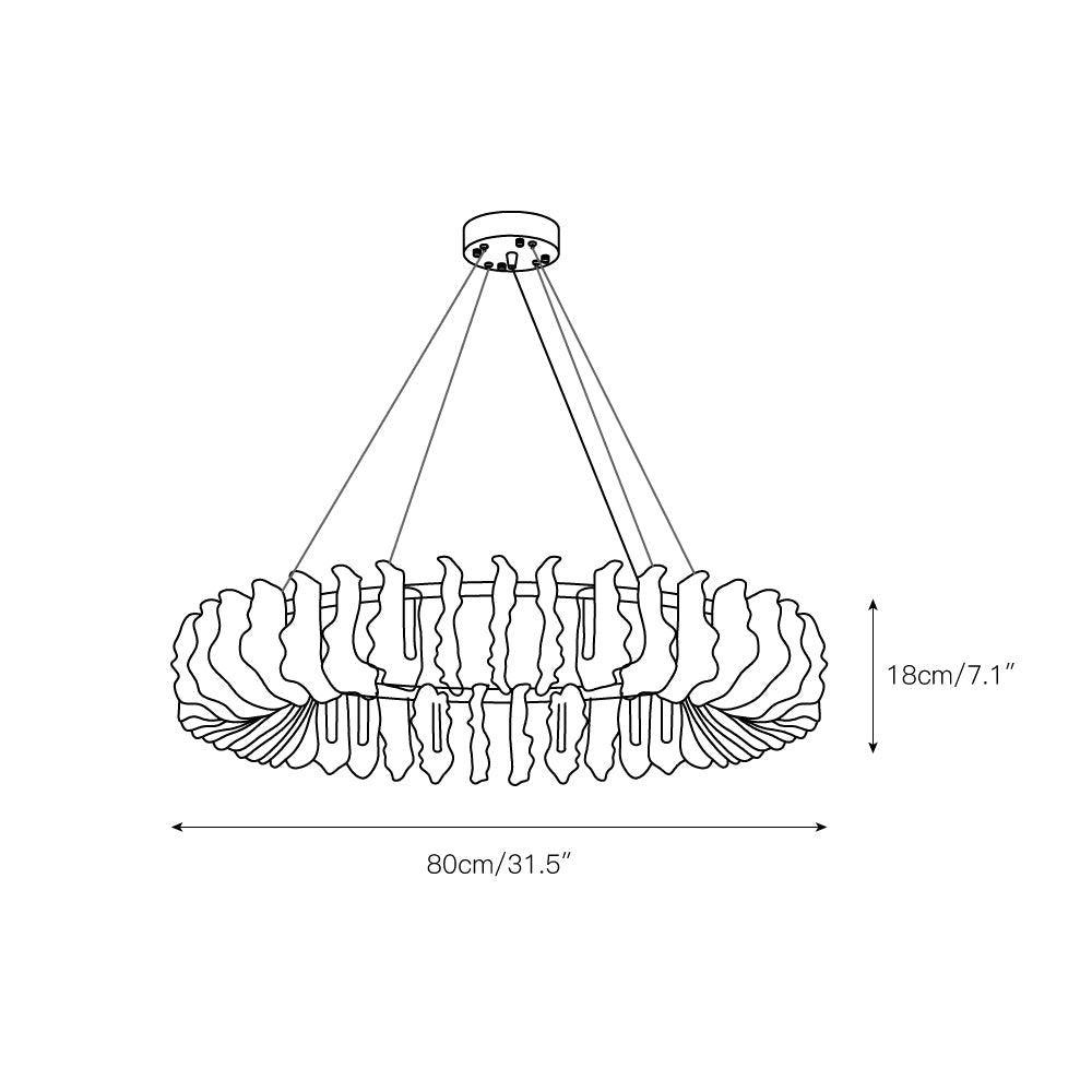 Leaf Glass Chandelier — view 4