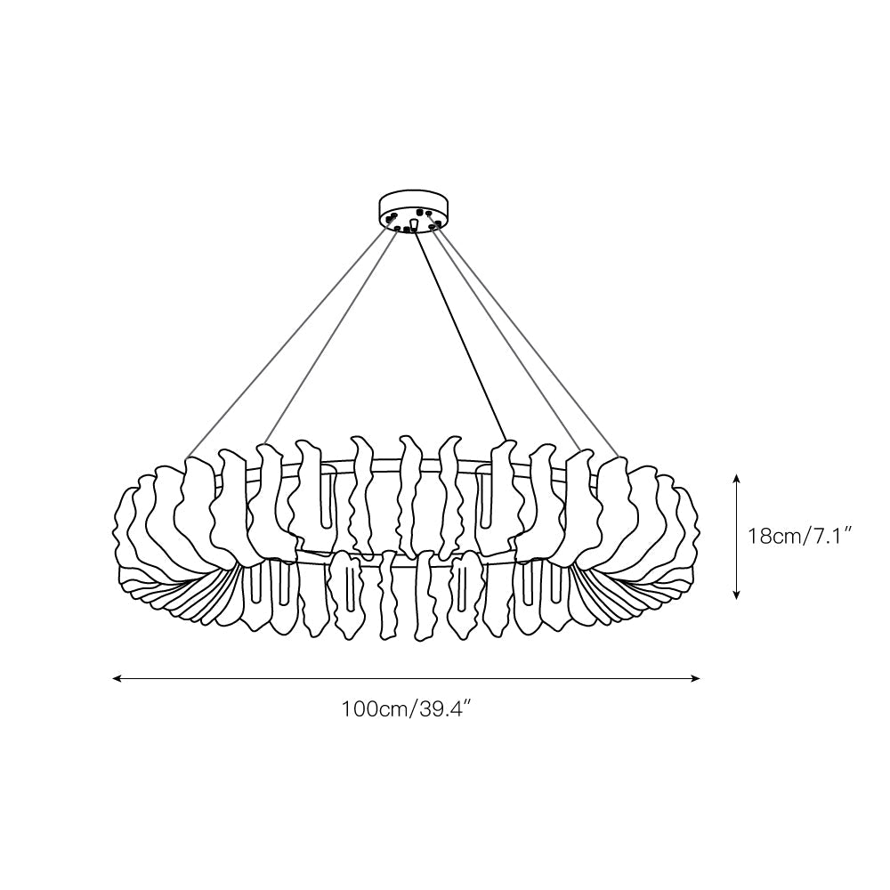 Leaf Glass Chandelier — view 5