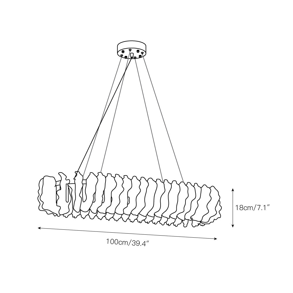 Leaf Glass Chandelier — view 6