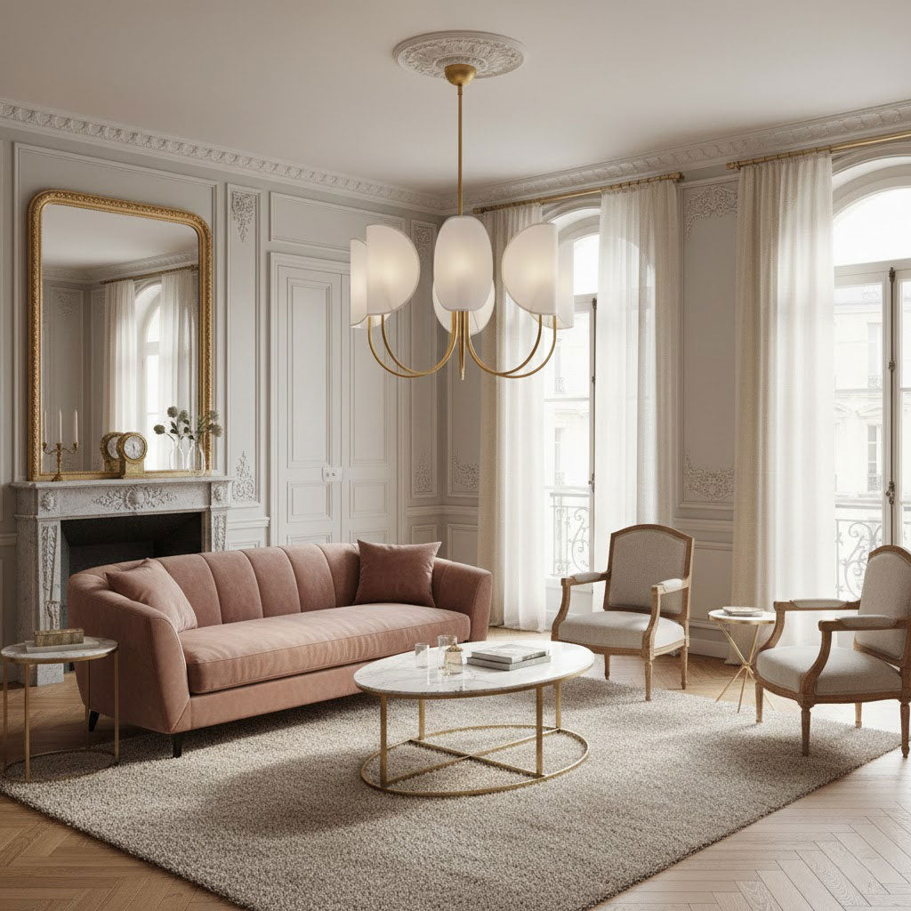 Leaf Brass Chandelier — view 10