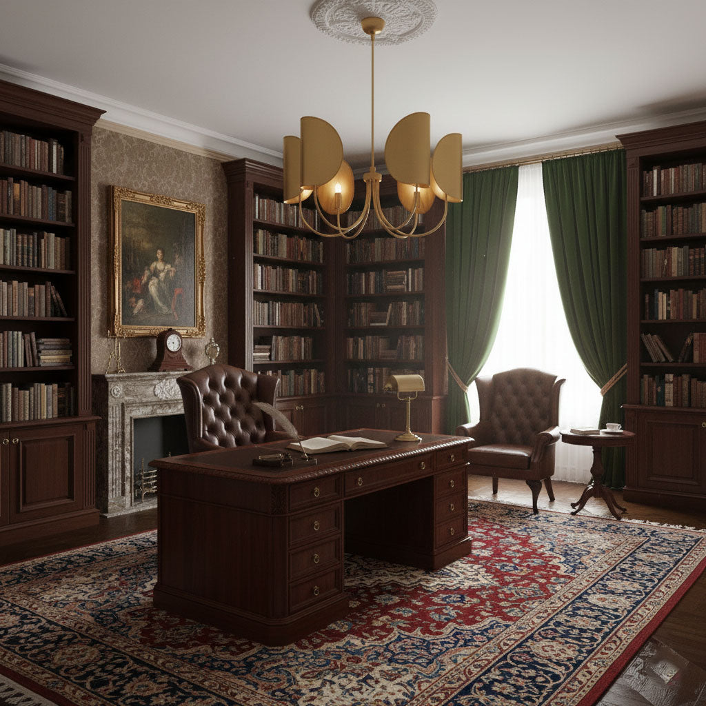 Leaf Brass Chandelier — view 11