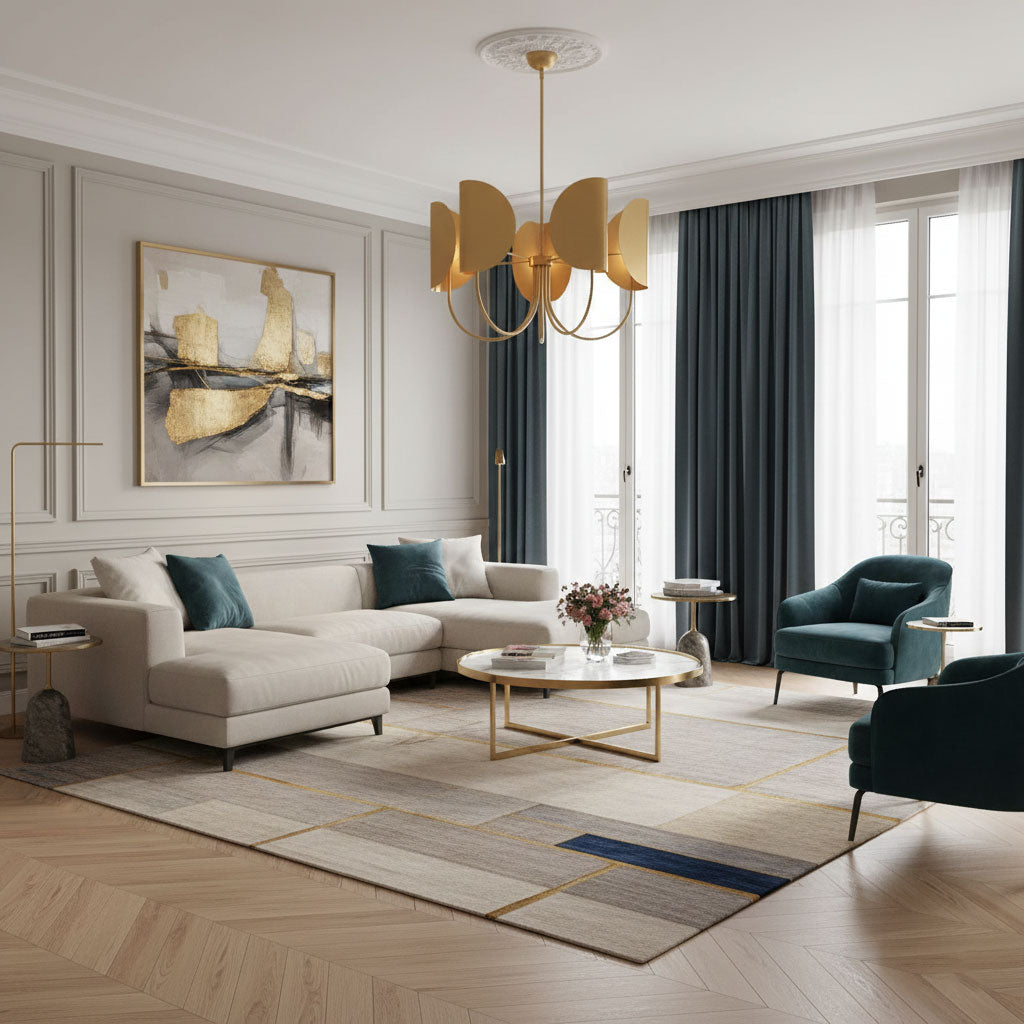 Leaf Brass Chandelier — view 7