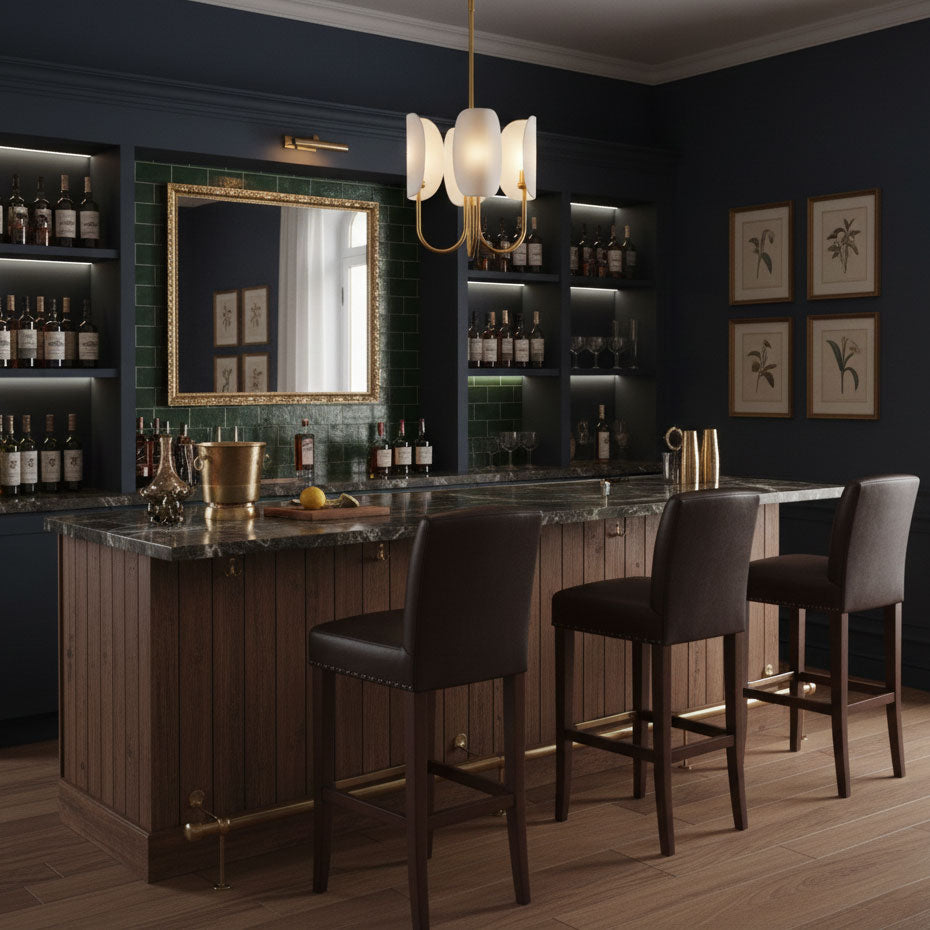Leaf Brass Chandelier — view 6
