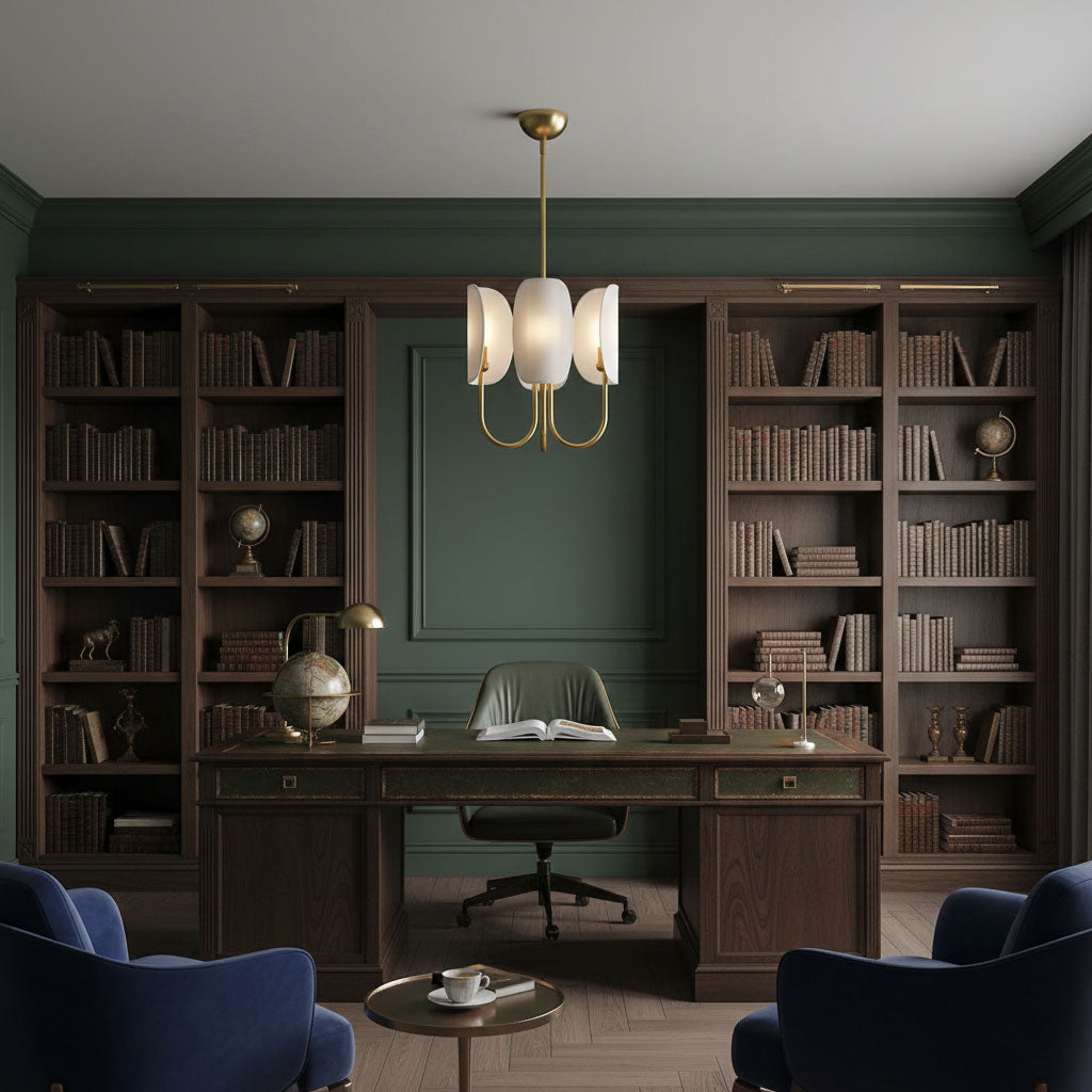 Leaf Brass Chandelier — view 8