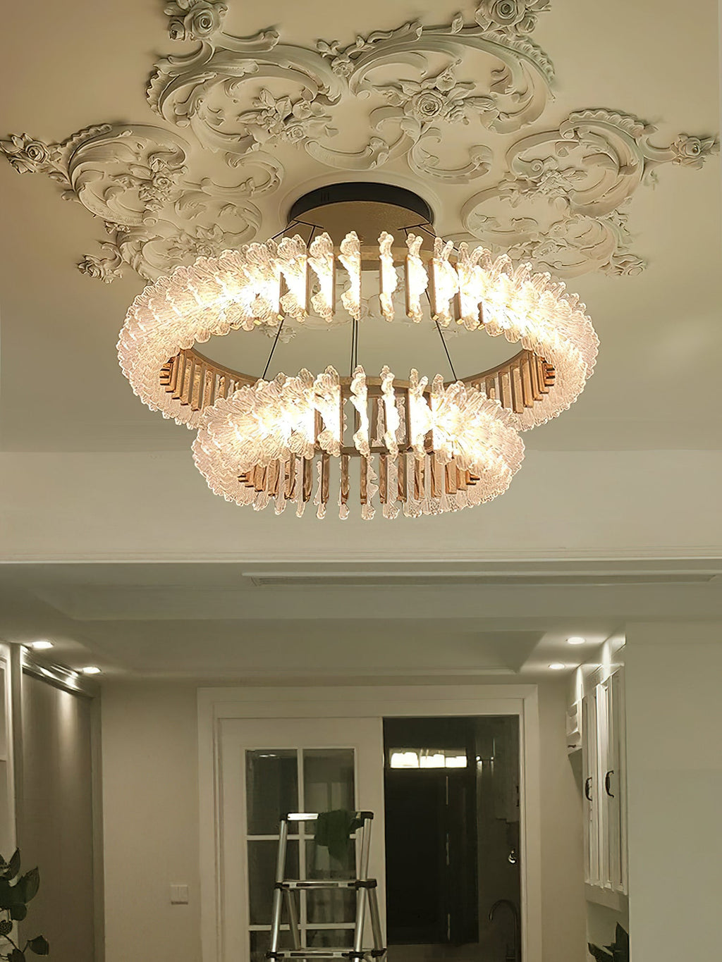 Leaf Glass Chandelier — view 2