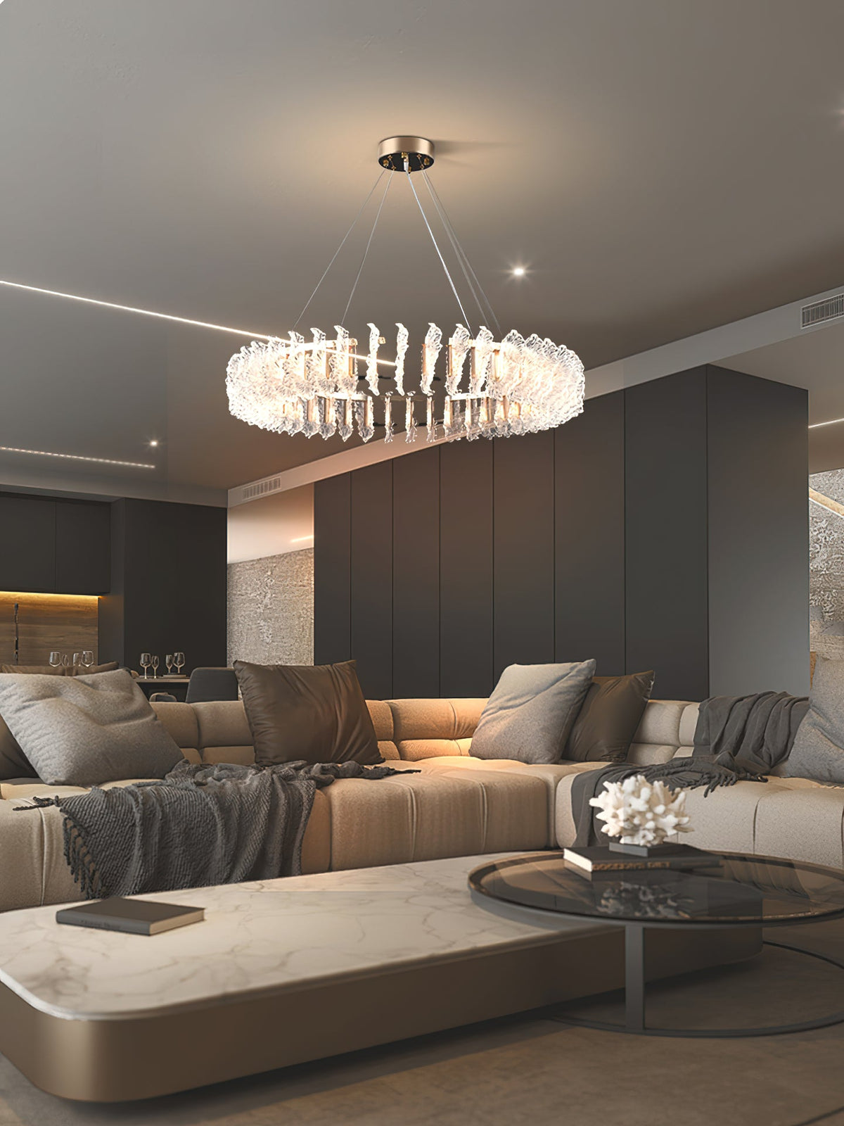 Leaf Glass Chandelier — view 16