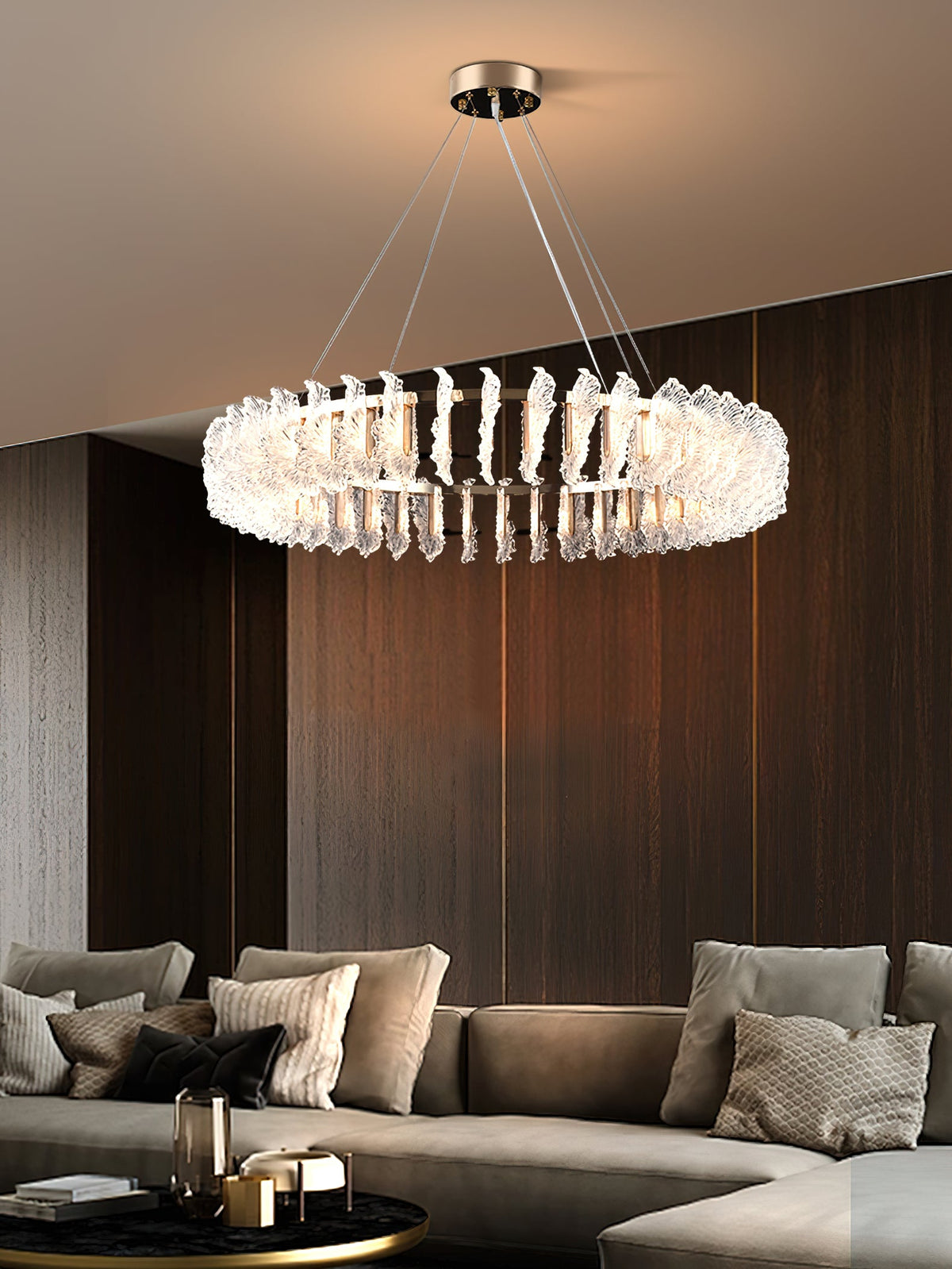 Leaf Glass Chandelier — view 17