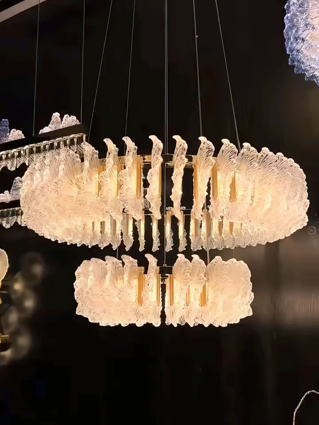 Leaf Glass Chandelier — view 19