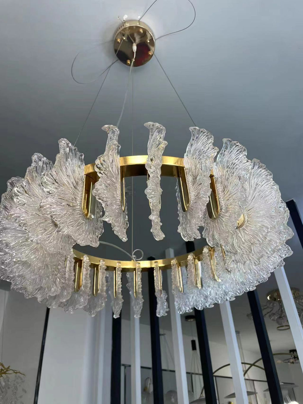 Leaf Glass Chandelier — view 23