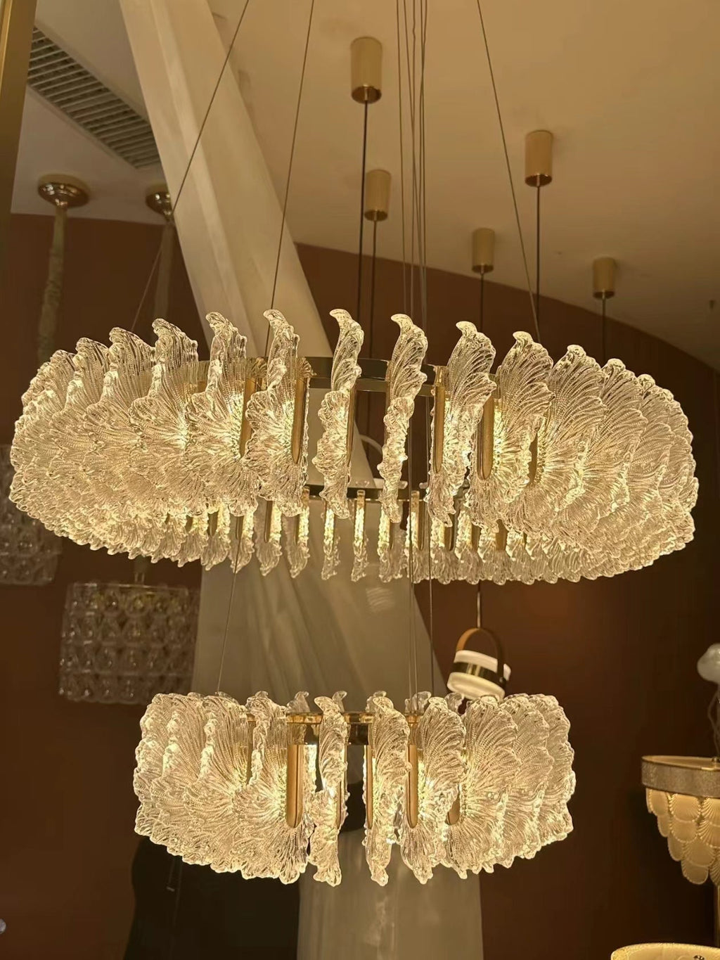 Leaf Glass Chandelier — view 25