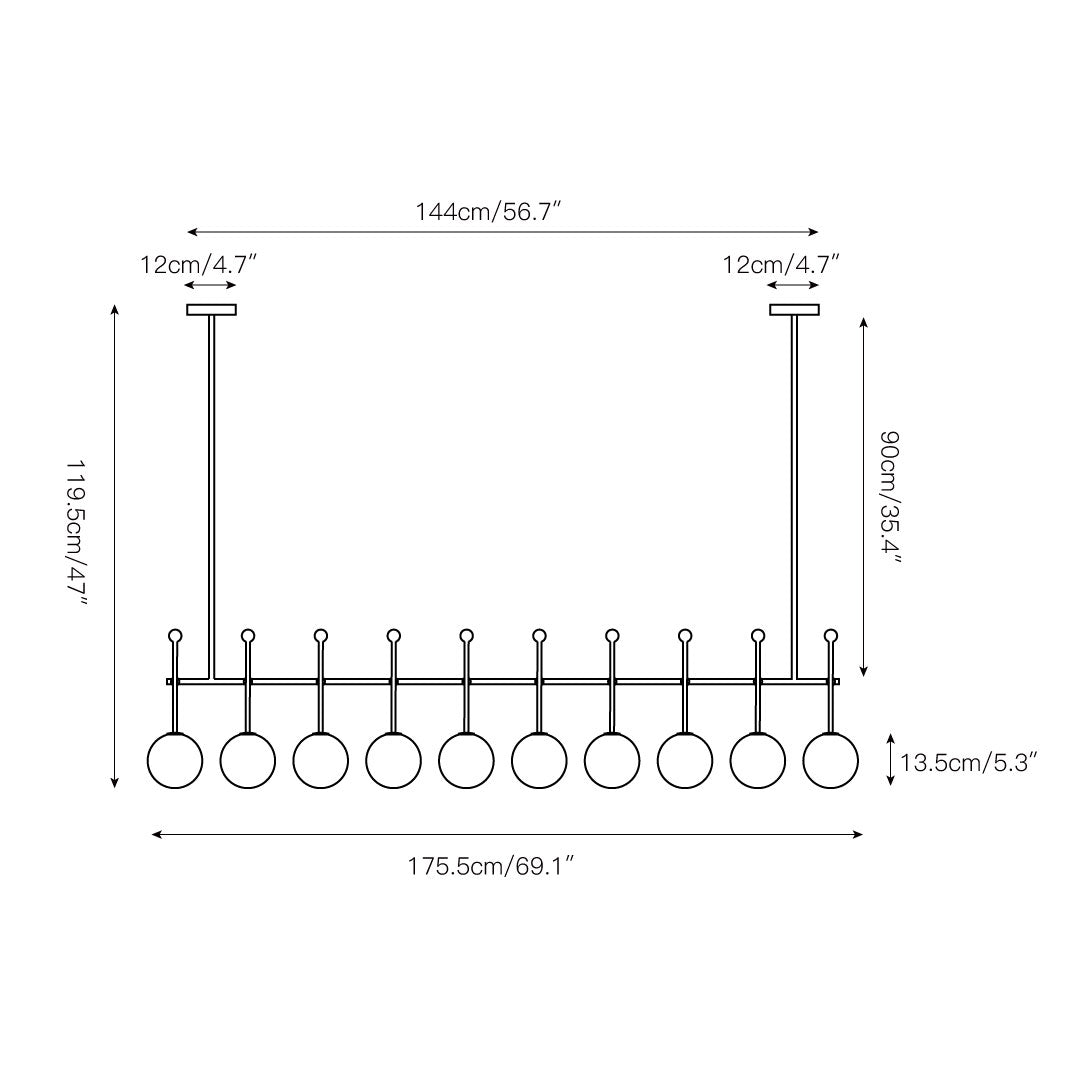 Lever Straight Pendant Lamp — view 3