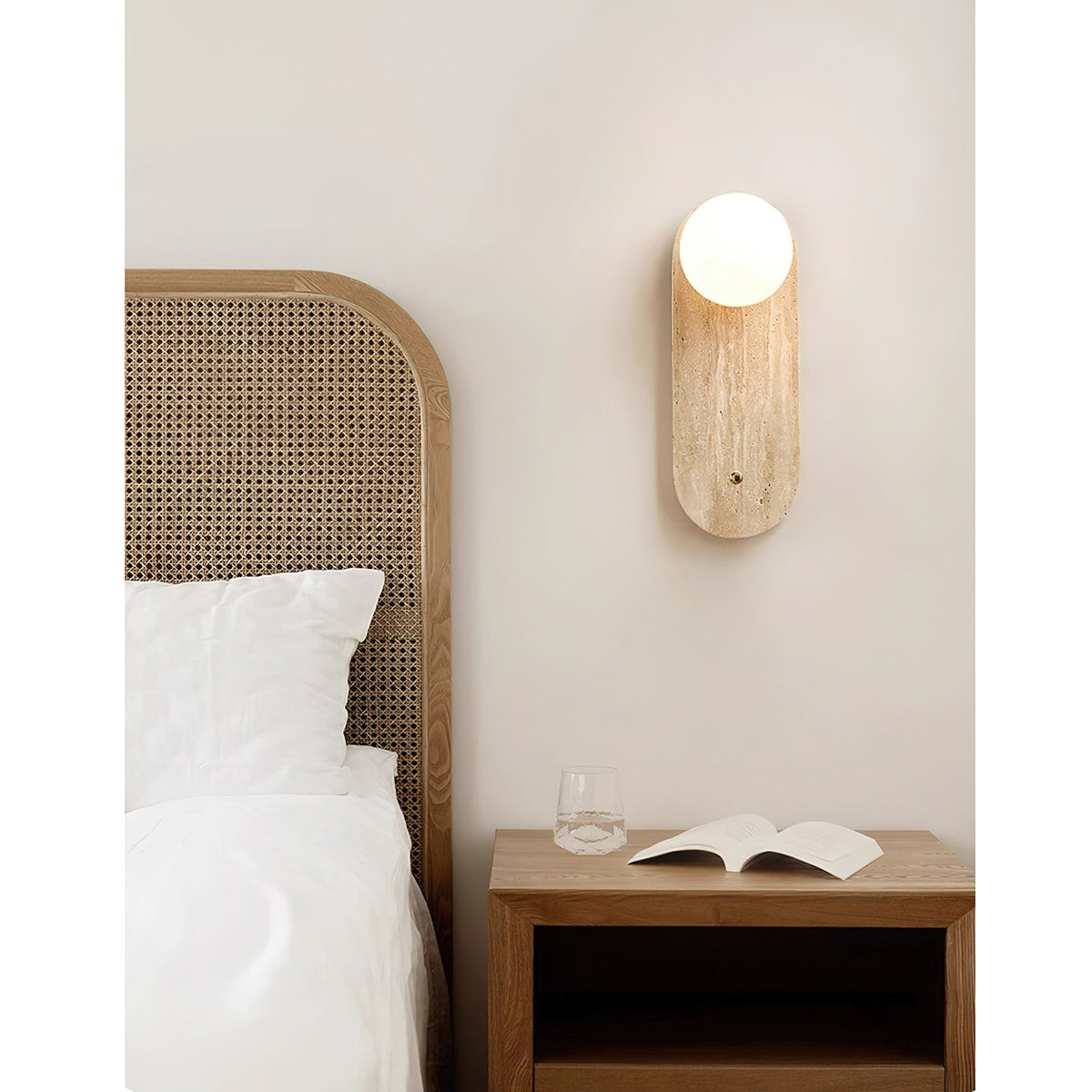 Lia Travertine Wall Lamp — view 8