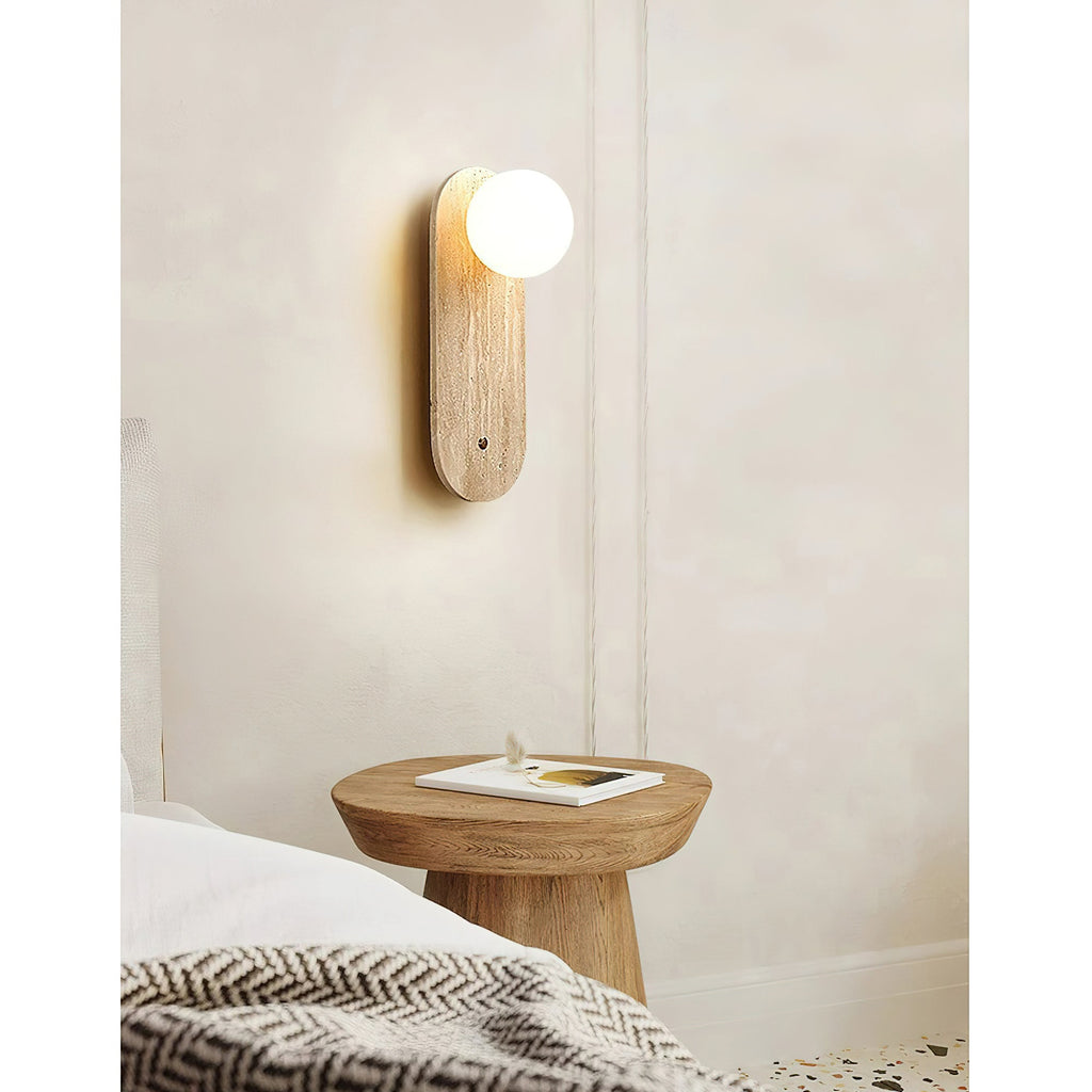 Lia Travertine Wall Lamp — view 10